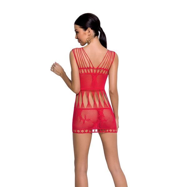 Бодістокінг мінісукня з метеликами Passion BS090 One Size red SO6389