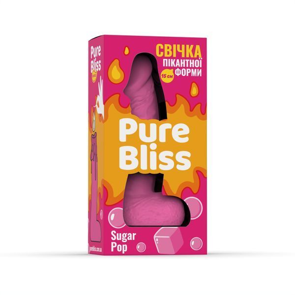 Ароматна свічка пікантної форми Pure Bliss Pink Sugar Pop (Жуйка) 15 см SX3033