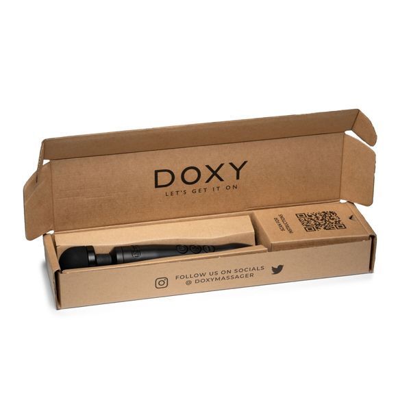 Вібромасажер DOXY3 USB-C Massager MATTE BLACK, кабель USB-C, регульована інтенсивність, компактний SX2453