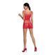 Бодістокінг мінісукня з метеликами Passion BS090 One Size red SO6389 фото 4