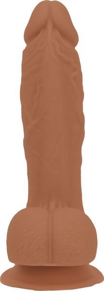 Фалоімітатор ADDICTION Steven 7.5" Silicone Dong Caramel, віброкуля в подарунок SX3155