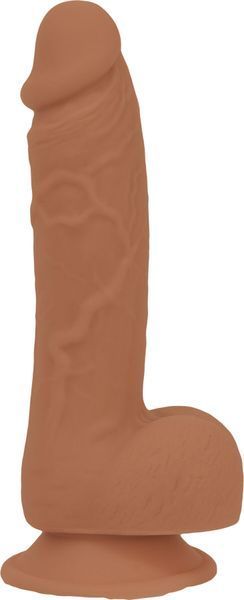 Фалоімітатор ADDICTION Steven 7.5" Silicone Dong Caramel, віброкуля в подарунок SX3155