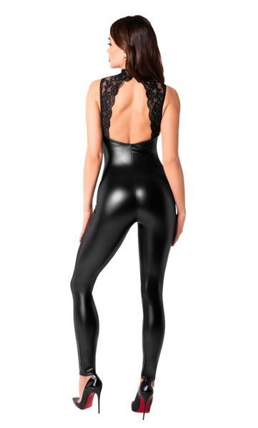 Комбінезон Noir Handmade F342 Powerwetlook and lace overall - 3XL SX2001