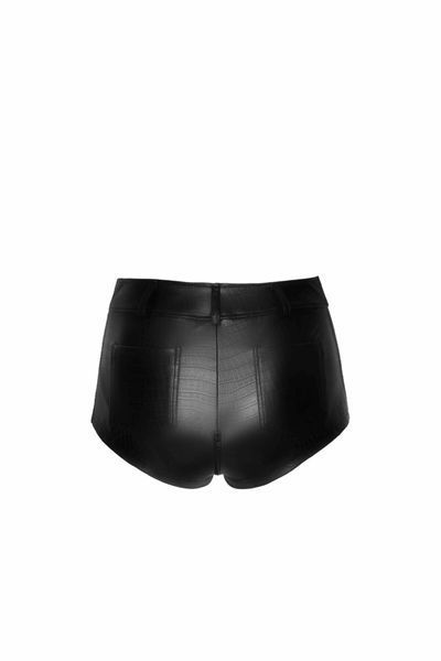 Шортики Noir Handmade F318 Wild, XXL, black, под латекс, крокодиловый принт, с доступом SX0337