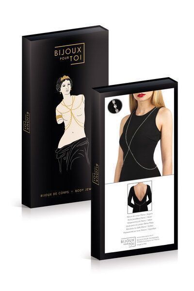 Серебристая цепочка для бюста Bijoux Pour Toi &ndash; Elena Silver со стразами SO5987