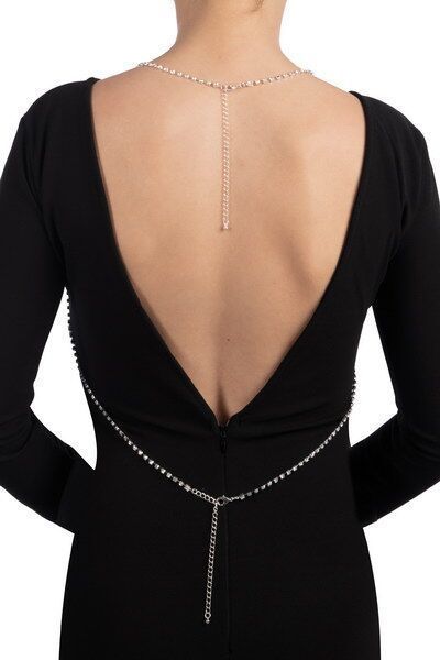 Серебристая цепочка для бюста Bijoux Pour Toi &ndash; Elena Silver со стразами SO5987