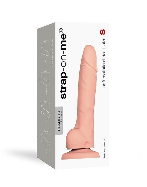 Реалістичний фалоімітатор Strap-On-Me SOFT REALISTIC DILDO Vanilla - Size S SO4518