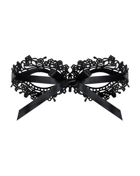 Мереживна маска Obsessive A710 mask, єдиний розмір, чорна SO7188