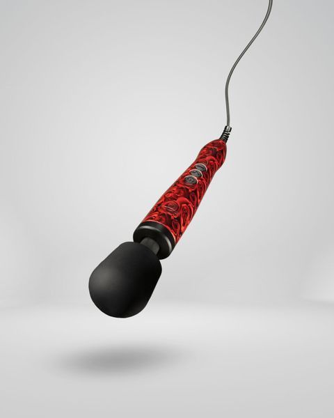 Вібромасажер DOXY Original ROSE PATTERN, дуже потужний, живлення 220В, пульсівні вібрації SX2454