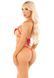 Эротический комплект с открытой чашкой Leg Avenue Open Cup Bra and Pearl String One Size, Red SX1752 фото 3