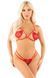 Эротический комплект с открытой чашкой Leg Avenue Open Cup Bra and Pearl String One Size, Red SX1752 фото 2