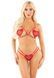 Эротический комплект с открытой чашкой Leg Avenue Open Cup Bra and Pearl String One Size, Red SX1752 фото 1