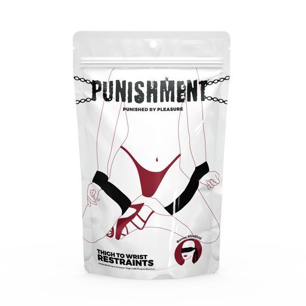 Фиксаторы бедра-запястья Punishment - Thigh to Wrist Restraints - Black SX2230
