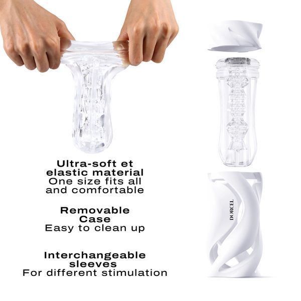 Мастурбатор Dorcel DEEP BLOW WHITE, двойное использование SO7377
