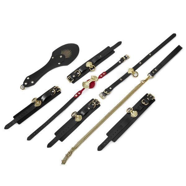 Роскошный набор для BDSM Zalo Bondage Play Kit, 10 аксессуаров в кейсе, кожа, кристалл Swarovski SO8227