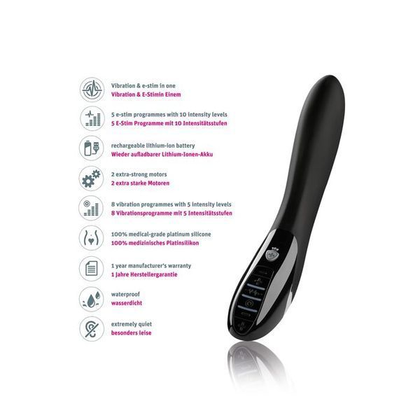 Вибратор с электростимуляцией Mystim Electric Eric eStim Black, миостимулятор SO2987