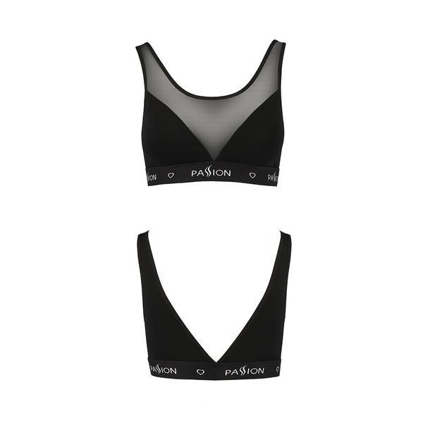 Топ с прозрачной вставкой Passion PS002 TOP M, black SO4200