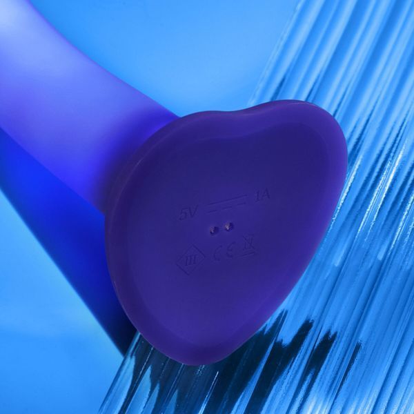 Светящийся дилдо Strap-On-Me Glow-LED Dildo Purple - M SX2851