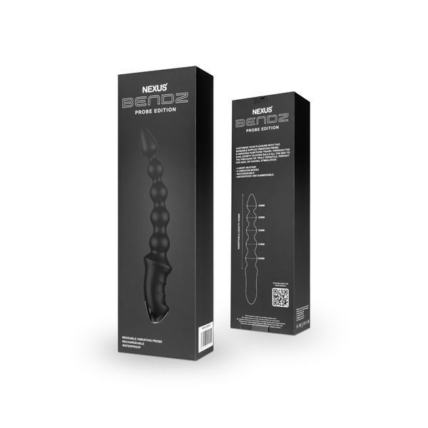 Анальный вибратор-бусы Nexus BENDZ Bendable Vibrator Probe Edition, эффект памяти формы SO6637