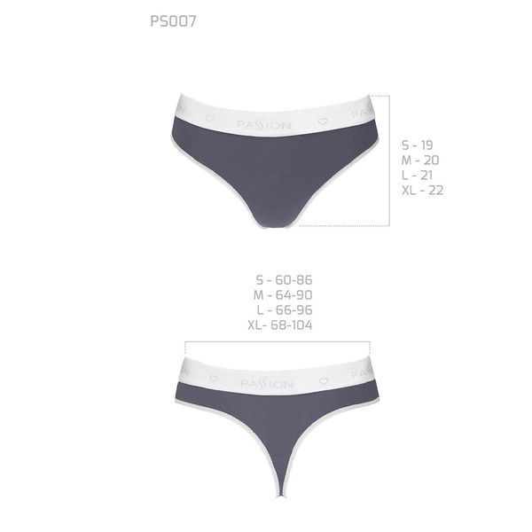 Спортивні трусики-стрінги Passion PS007 PANTIES XL, dark grey SO4250