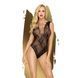 Боди Penthouse Runway Queen S/L Black, вырез на спине, плетение в зоне декольте и на спинке SO6469 фото 1
