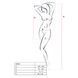 Бодістокінг мінісукня з метеликами Passion BS090 One Size white SO6390 фото 5