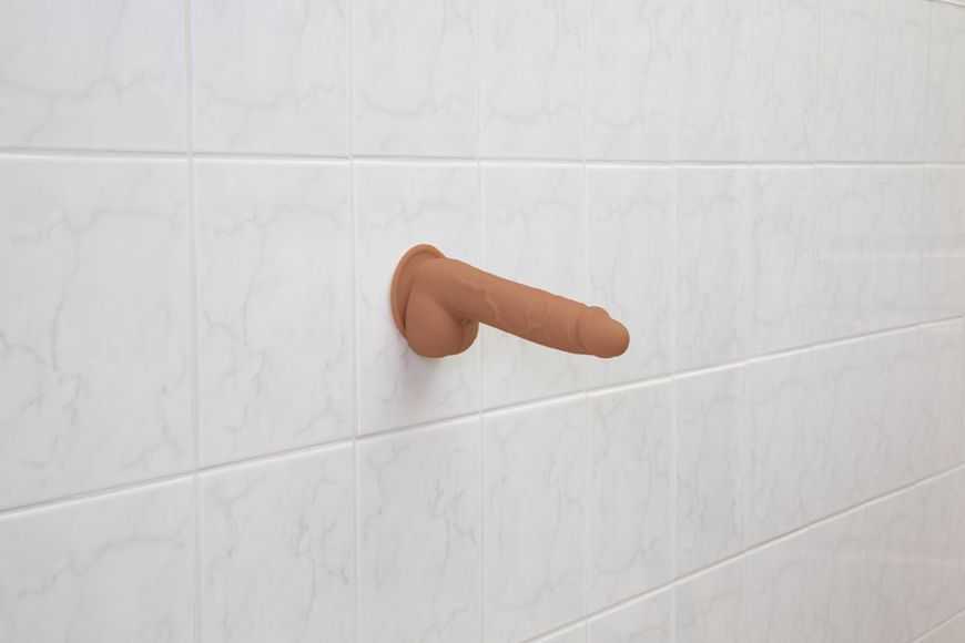 Фалоімітатор ADDICTION Steven 7.5" Silicone Dong Caramel, віброкуля в подарунок SX3155