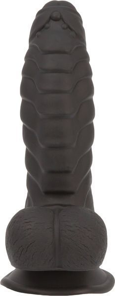 Фаллоимитатор ADDICTION Ben 7" Dildo With Balls Black, вибропуля в подарок SX3156