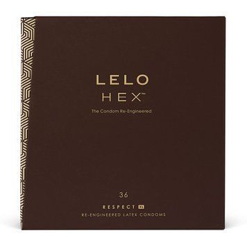 Презервативи LELO HEX Condoms Respect XL 36 Pack, тонкі та суперміцні, збільшений розмір SO8133