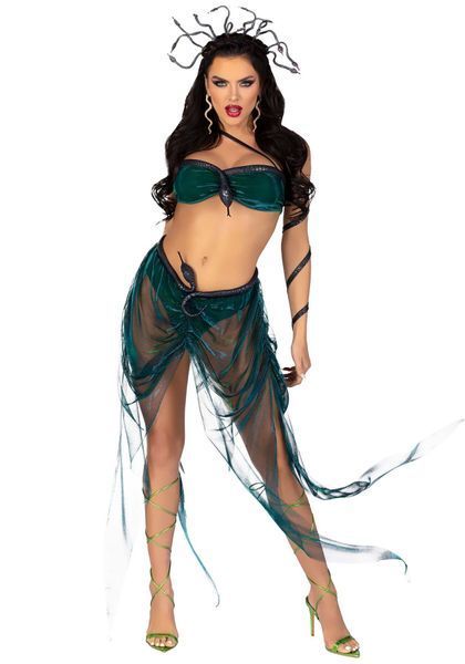 Еротичний костюм Медузи Горгони Leg Avenue Medusa Costume M, топ, спідниця, нарукавники, прикраси SO9213
