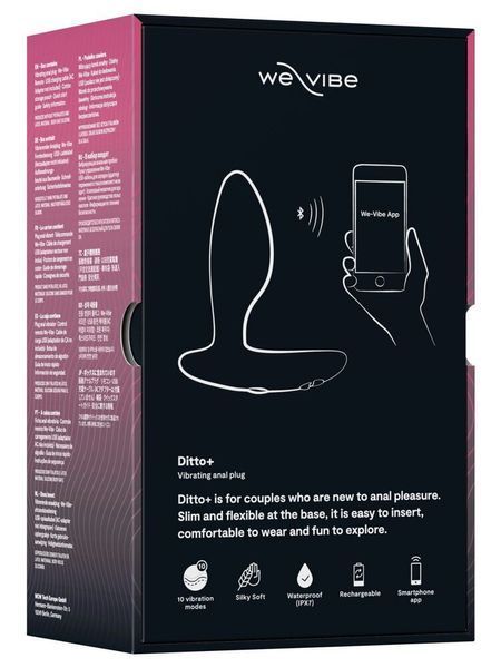 Анальна смарт-вібропробка We-Vibe Ditto+ Satin Black з пультом ДК SX2147