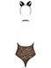 Еротичний костюм леопарда Obsessive Leocatia teddy S/M, боді, обруч з вушками SO7712 фото 6