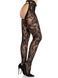 Колготки с доступом Leg Avenue Rose Lace Crotchless Tights with Open One Size Black SX2753 фото 3