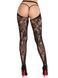Колготки с доступом Leg Avenue Rose Lace Crotchless Tights with Open One Size Black SX2753 фото 2