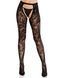 Колготки с доступом Leg Avenue Rose Lace Crotchless Tights with Open One Size Black SX2753 фото 1