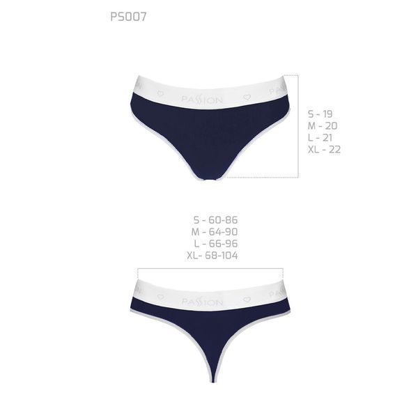 Спортивные трусики-стринги Passion PS007 PANTIES L, navy blue SO4251