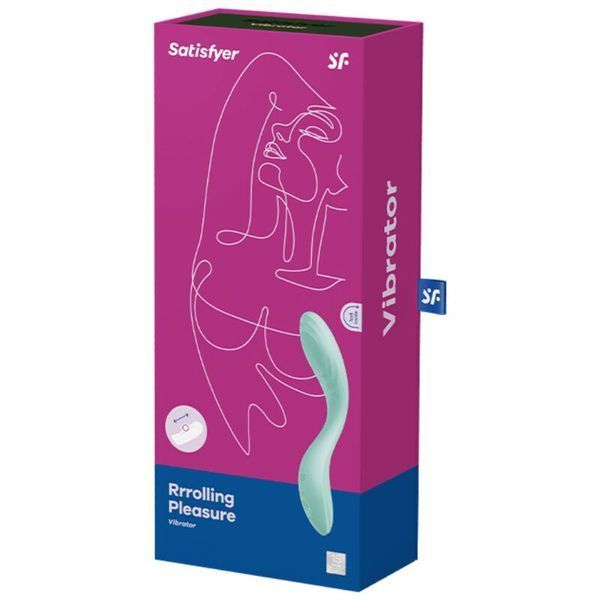 Вібратор із перлинною стимуляцією точки G Satisfyer Rrrolling Pleasure Mint SO6075