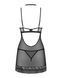 Сорочка Obsessive Donarella chemise & thong XL/2XL кружевной лиф, чокер и стринги в комплекте SX1142 фото 4