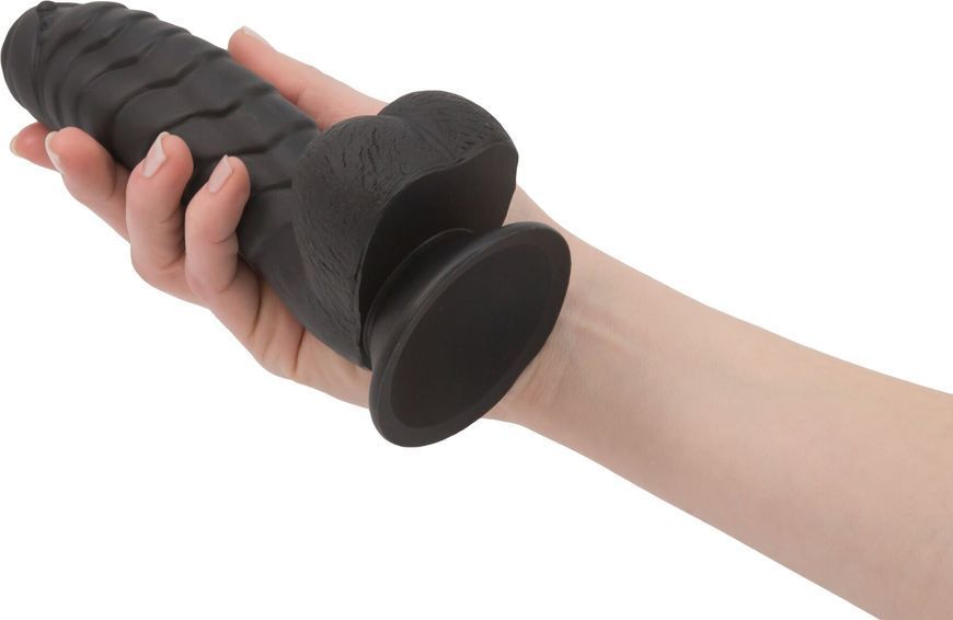 Фаллоимитатор ADDICTION Ben 7" Dildo With Balls Black, вибропуля в подарок SX3156