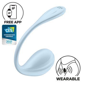 Смарт-віброяйце Satisfyer Smooth Petal Connect App Light Blue SX0667