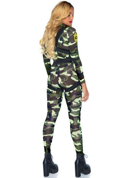 Эротический костюм десантницы Leg Avenue Pretty Paratrooper M, комбинезон, портупея SO9116