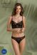 Комплект Passion DROSERA SET black S/M, сетка+кружево, бюстье и трусики танга SX0480 фото 6