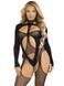 Бодистокинг 2 в 1 Leg Avenue Bodystocking with cutout teddy, One Size, черный, чулки-сетки и тедди SX1087 фото 3