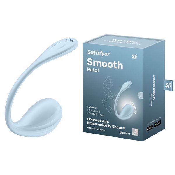 Смарт-віброяйце Satisfyer Smooth Petal Connect App Light Blue SX0667