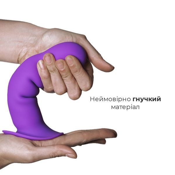 Дилдо с присоской Adrien Lastic Hitsens 3 Purple, отлично для страпона, диам. 4,1см, длина 18,2см AD24023