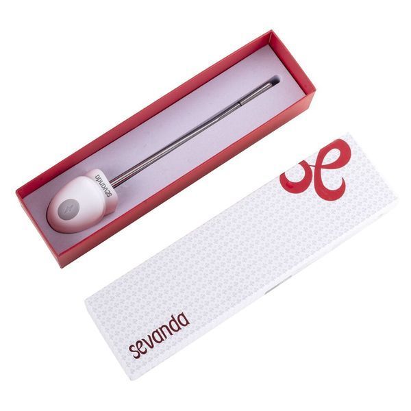 Уретральный зонд LOCKINK SEVANDA Vibrating & E-stim Metal Urethral Sounding - White SX0885