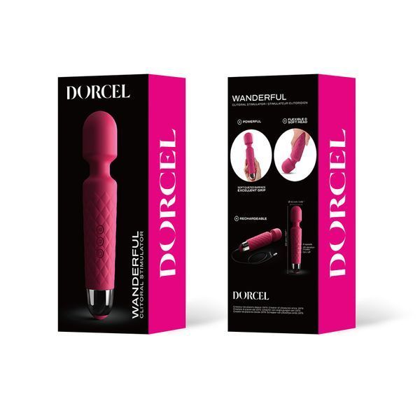 Мінівібромасажер Dorcel Wand Wanderful Magenta потужний, водонепроникний MD1359