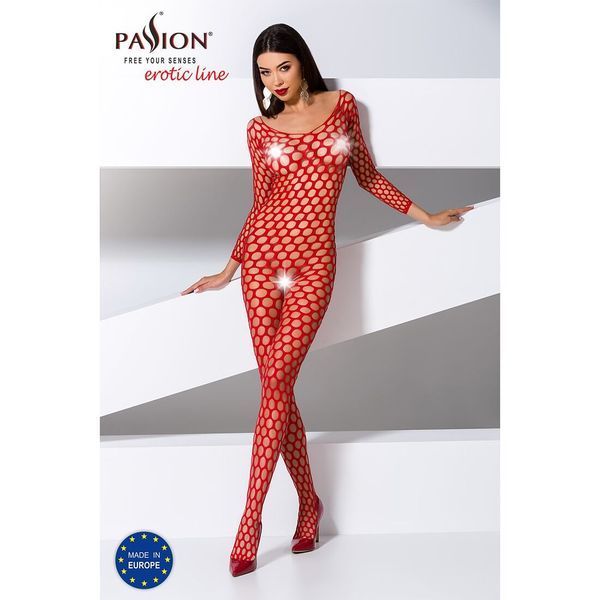 Бодістокінг з великою сіткою Passion BS077 red SO4157