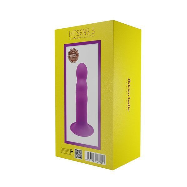 Дилдо с присоской Adrien Lastic Hitsens 3 Purple, отлично для страпона, диам. 4,1см, длина 18,2см AD24023
