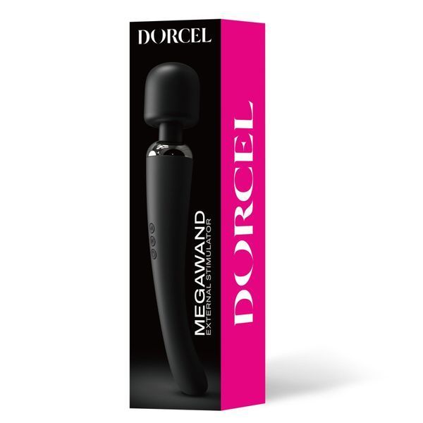 Потужний вібромасажер Dorcel Megawand Black перезаряджуваний, 160 режимів SO1403